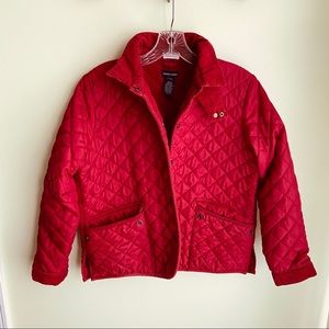 RALPH LAUREN Juniors Red Soft Puff Jacket Size XL